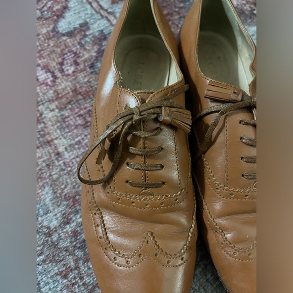 J. Crew Leather Wing-Tip Oxfords | Cognac | 6 - Picture 8 of 10